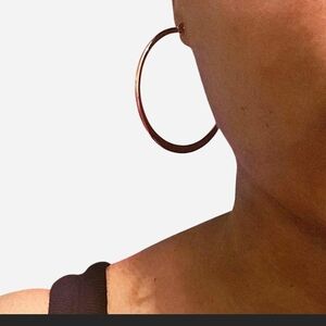 Elegant Rose Gold Stainless Steel Hoop Earrings